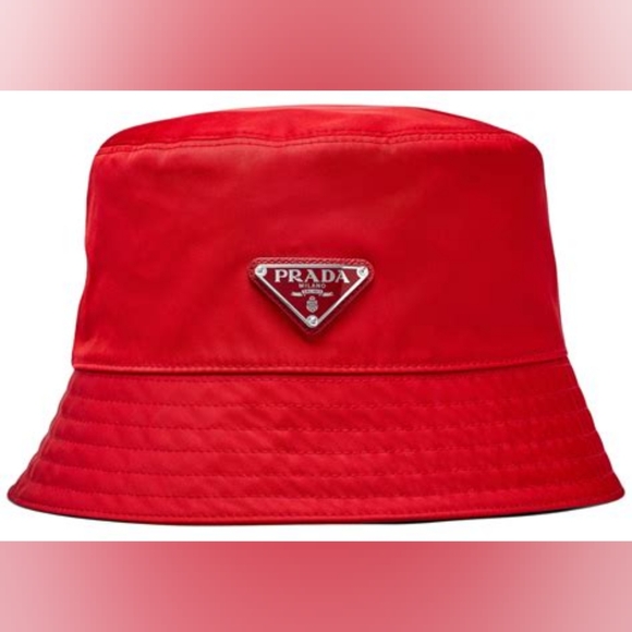 NEW! AUTHENTIC Prada Re-Nylon Bucket Hat MSRP $725 Red - Picture 8 of 11